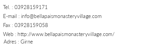 Bellapais Monastery Village telefon numaralar, faks, e-mail, posta adresi ve iletiim bilgileri